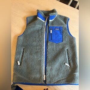 Patagonia Blue and Gray Fleece Vest
